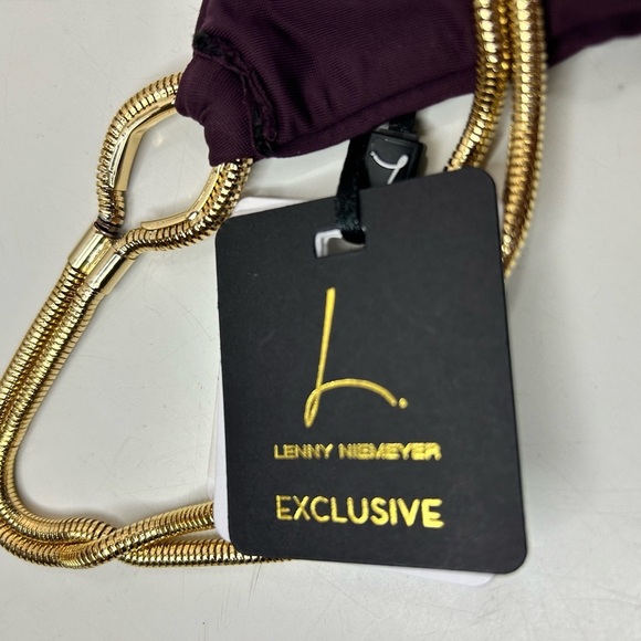 New Lenny Niemeyer Plum Bikini Bottom With Gold Chain - Picture 7 of 8